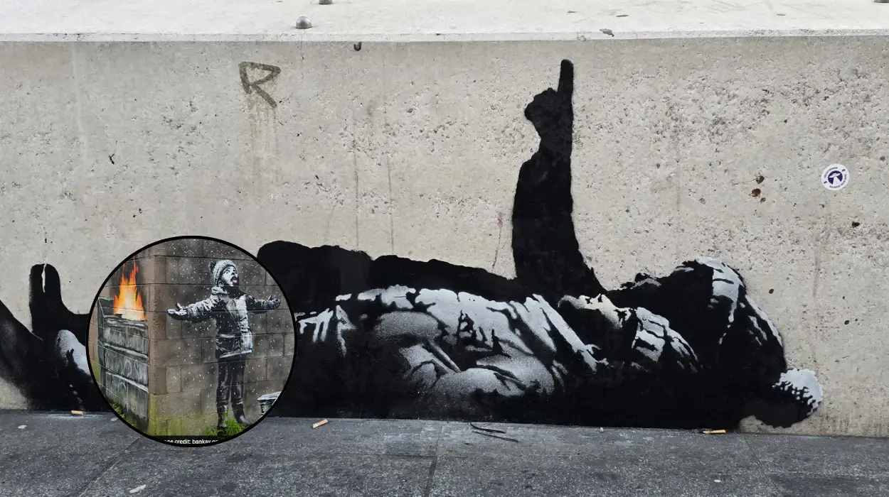 Banksy Unveils Christmas Kids Mural in West London