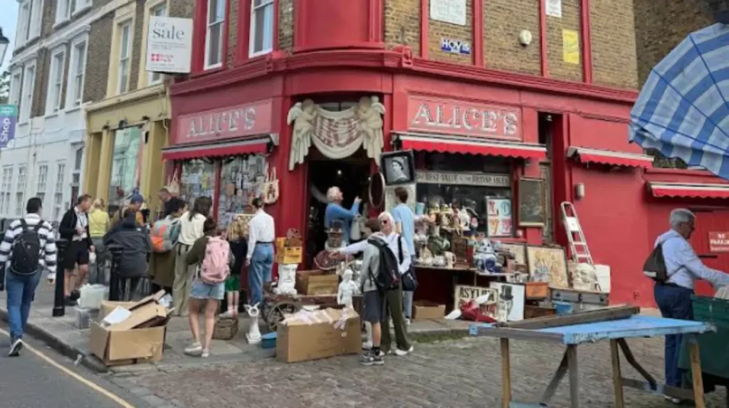 What is Portobello Road Market and what food does it sell?