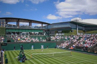 Launcestonian Tennis Duo have fun by playing tennis at Play Your Way to Wimbledon