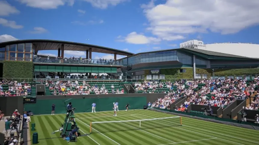 Launcestonian Tennis Duo have fun by playing tennis at Play Your Way to Wimbledon